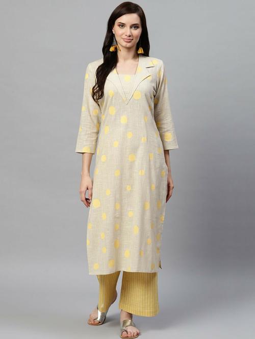 polka dots kurta palazzo set - 19817557 - Very Small Image - 1