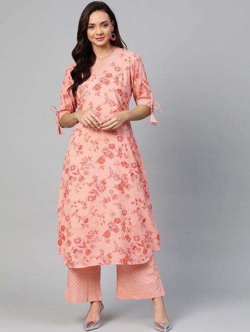 printed kurta palazzo set - 19817559 - Very Small Image - 1