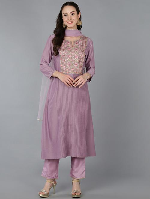 embroidery work suit set - 19817672 - Very Small Image - 1
