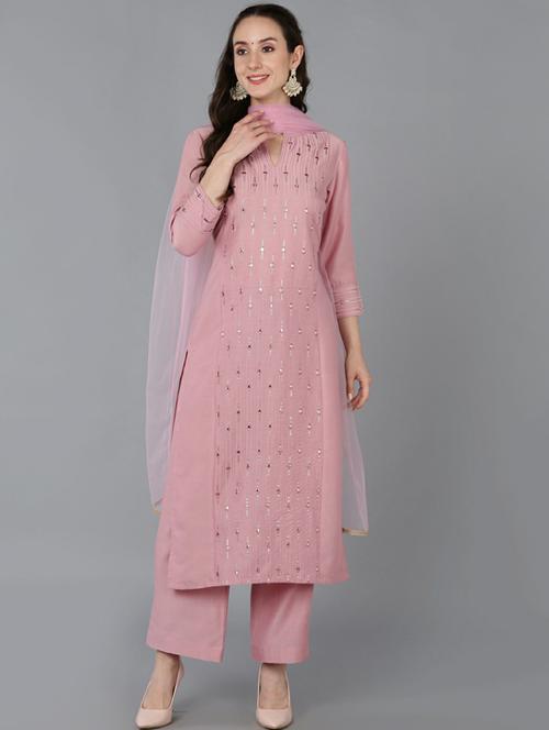 embroidery work suit set - 19817689 - Very Small Image - 1