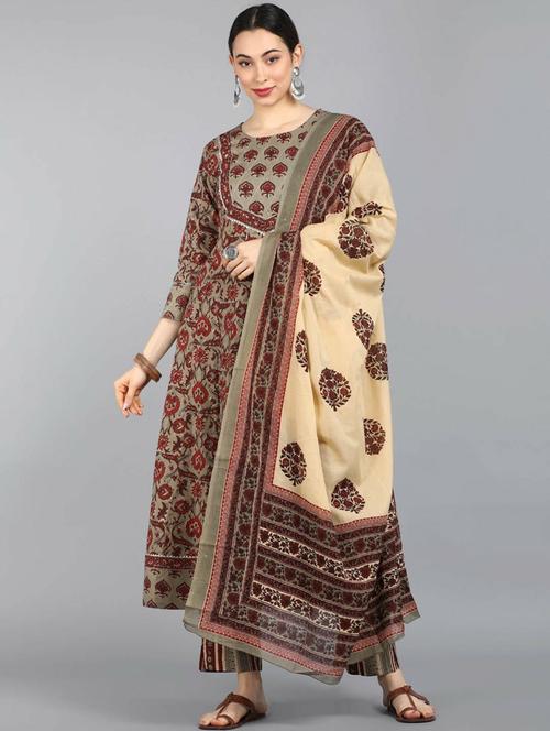 printed kurta palazzo set with dupatta - 19817848 - Very Small Image - 1