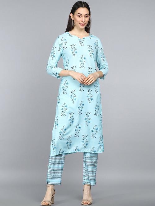 printed kurta pant set - 19818014 - Very Small Image - 1