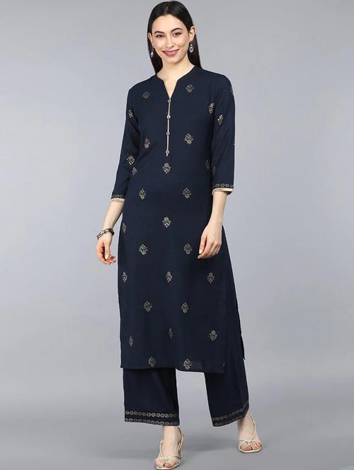 printed kurta pant set - 19818047 - Very Small Image - 1