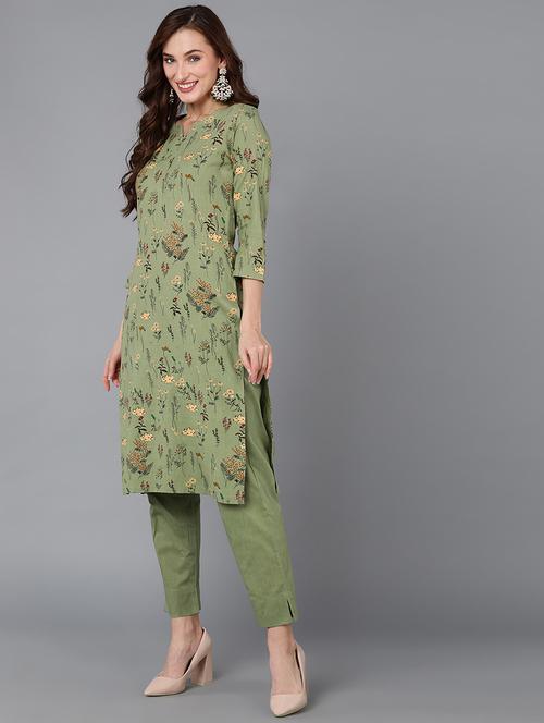 printed kurta pant set with dupatta - 19818277 - Very Small Image - 1