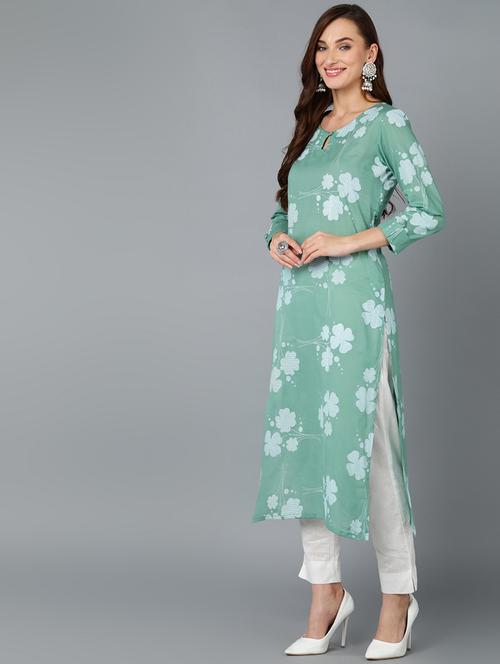 printed kurta pant set with dupatta - 19818322 - Very Small Image - 1