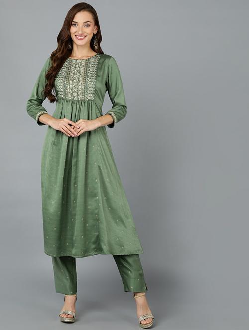solid kurta pant set - 19818363 - Very Small Image - 1