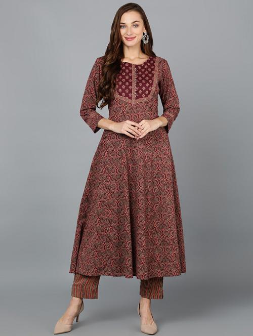 printed kurta pant set - 19818382 - Very Small Image - 1
