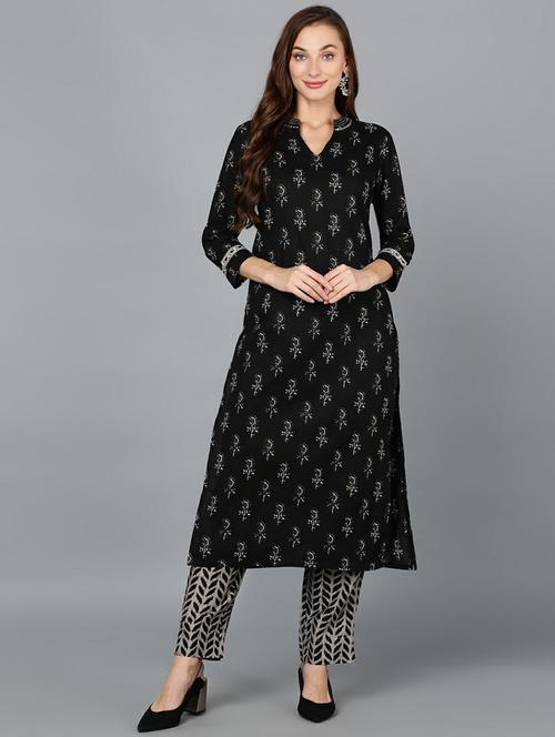 printed kurta pant set - 19818386 - Very Small Image - 1