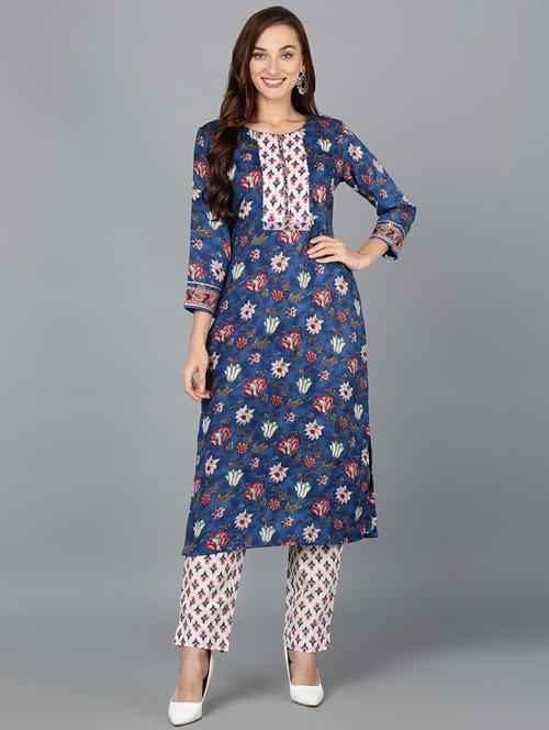 printed kurta pant set - 19818389 - Very Small Image - 1
