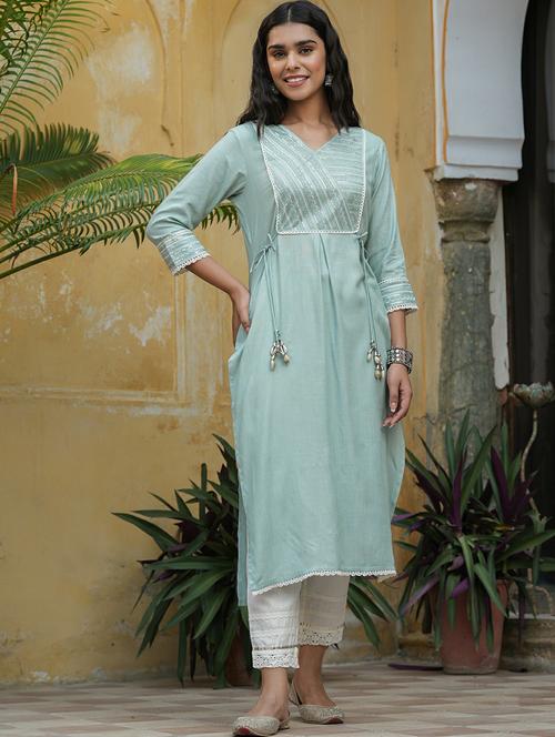 women's straight kurta - 19818871 - Very Small Image - 1