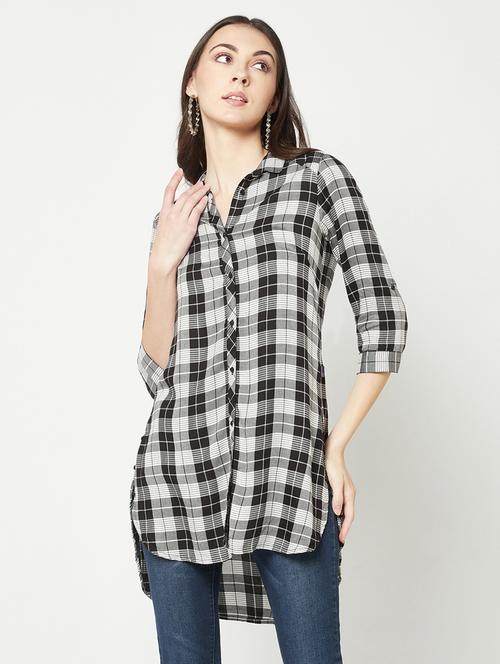 white viscose regular shirt - 19820205 - Very Small Image - 1