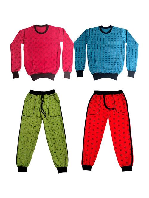pack of 2 round neck printed full length set - 19820355 - Very Small Image - 1