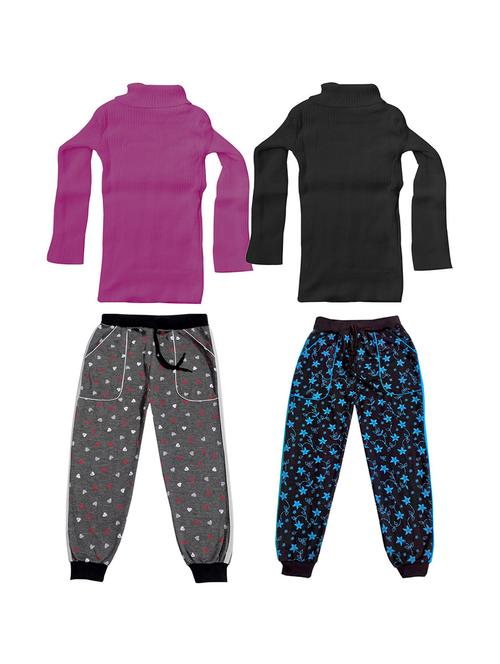 pack of 2 round neck solid full length set - 19820411 - Very Small Image - 1