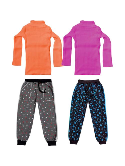 pack of 2 round neck solid full length set - 19820412 - Very Small Image - 1