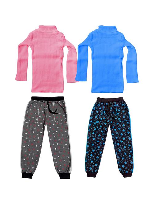 pack of 2 round neck solid full length set - 19820413 - Very Small Image - 1