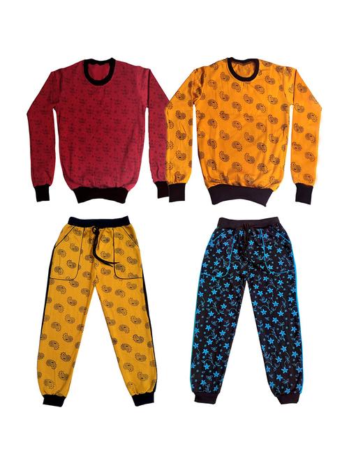 pack of 2 round neck printed full length set - 19820484 - Very Small Image - 1