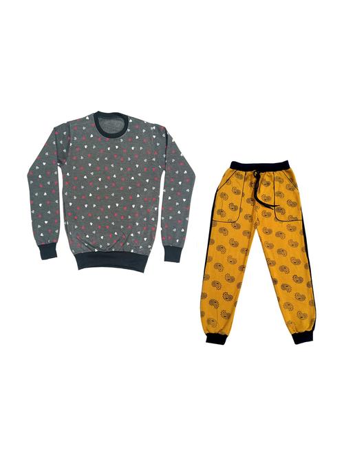 boys printed round neck full length set - 19820517 - Very Small Image - 1