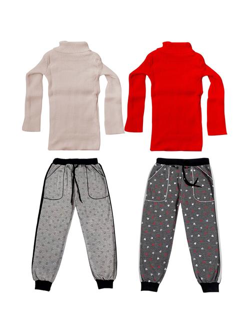multi colored fleece full length sets combo - 19820722 - Very Small Image - 1