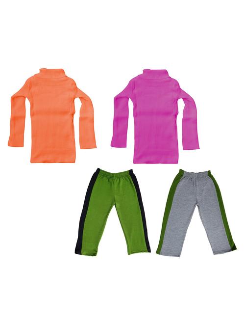 multi colored fleece full length combo set - 19821028 - Very Small Image - 1