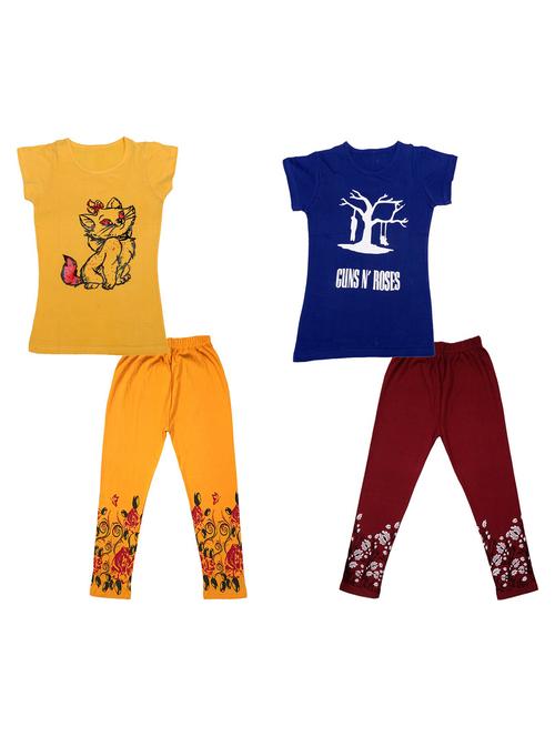 kids printed full length sets combo - 19821324 - Very Small Image - 1