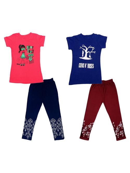 kids printed full length sets combo - 19821325 - Very Small Image - 1