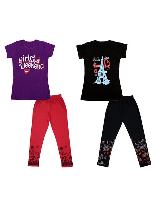kids printed full length sets combo - 19821349 - Very Small Image - 1