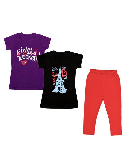 kids printed full length sets combo - 19821353 - Very Small Image - 1
