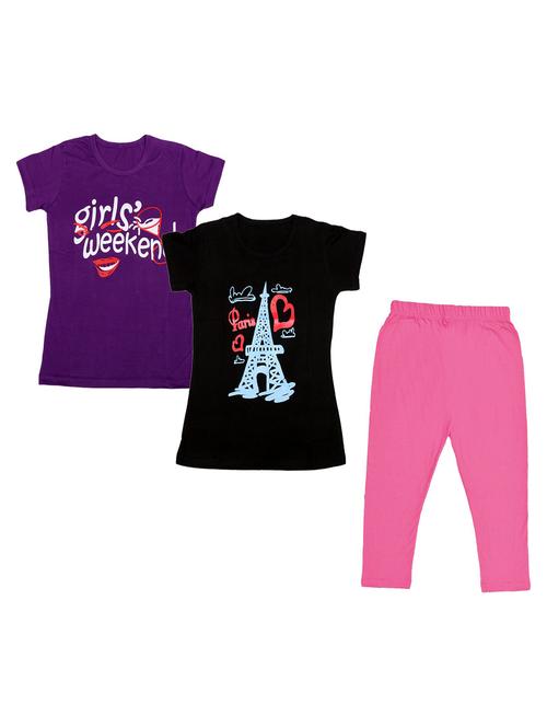 kids printed full length sets combo - 19821354 - Very Small Image - 1