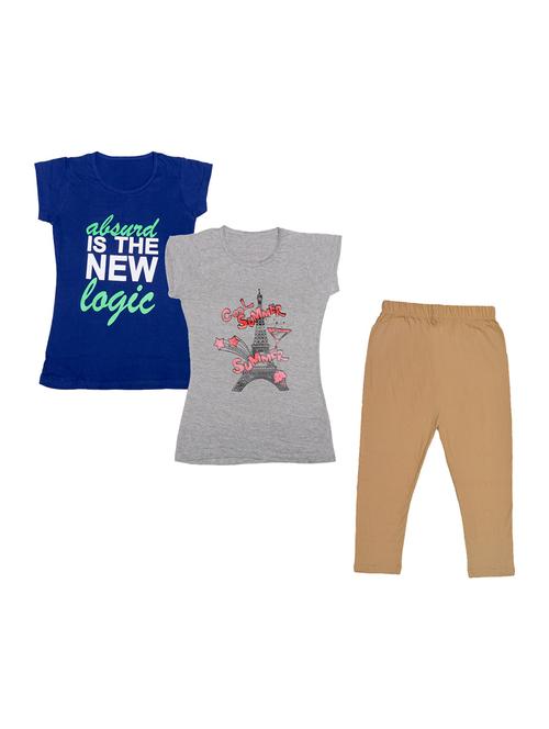 girls full lenght twin set combo - 19821380 - Very Small Image - 1