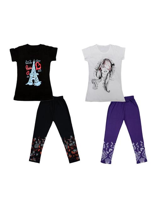 girls full lenght twin set combo - 19821407 - Very Small Image - 1
