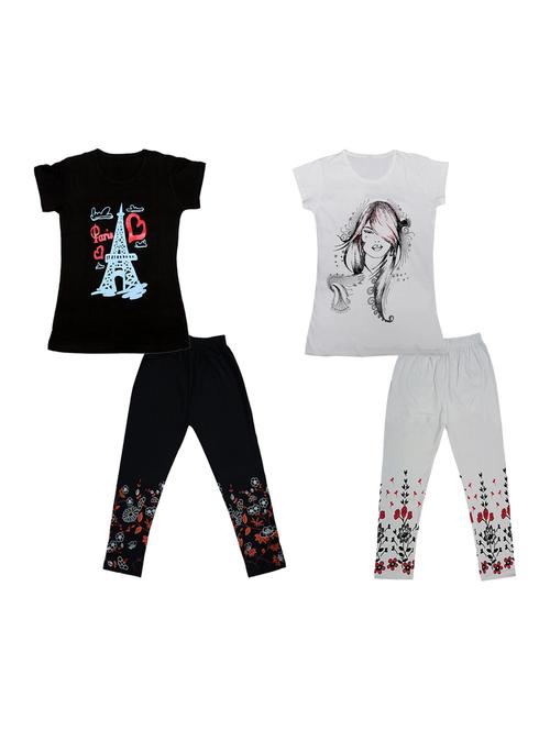 girls full lenght twin set combo - 19821408 - Very Small Image - 1