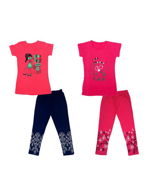 girls full lenght twin set combo - 19821424 - Very Small Image - 1
