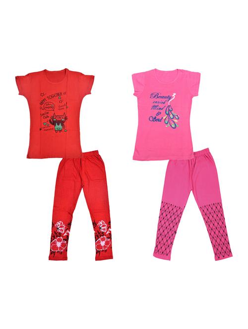 girls full lenght twin set combo - 19821433 - Very Small Image - 1