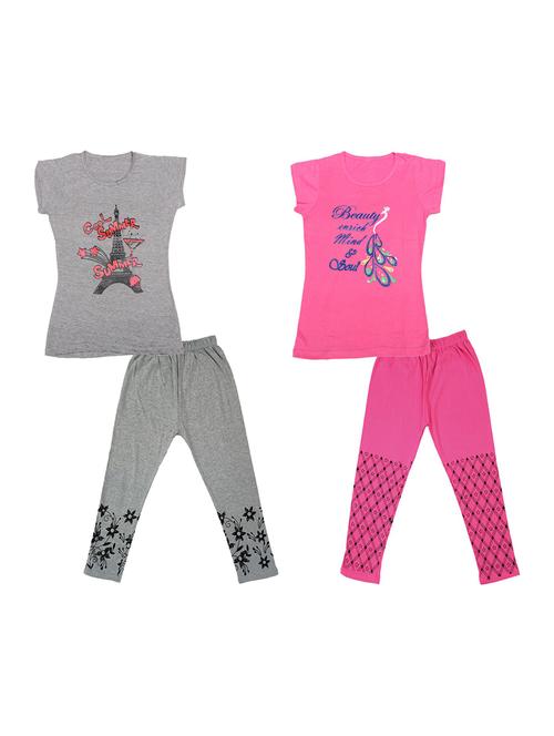 girls full lenght twin set combo - 19821443 - Very Small Image - 1