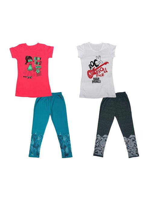 girls full lenght twin set combo - 19821458 - Very Small Image - 1