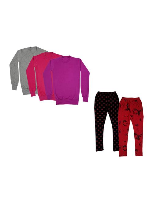 girls full lenght twin set combo - 19821664 - Very Small Image - 1