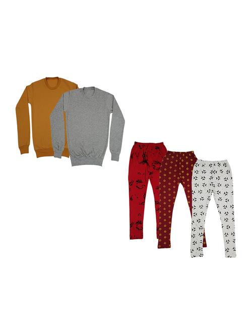 girls full lenght twin set combo - 19821672 - Very Small Image - 1