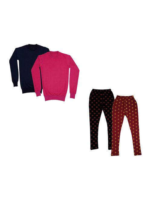 girls full lenght twin set combo - 19821682 - Very Small Image - 1