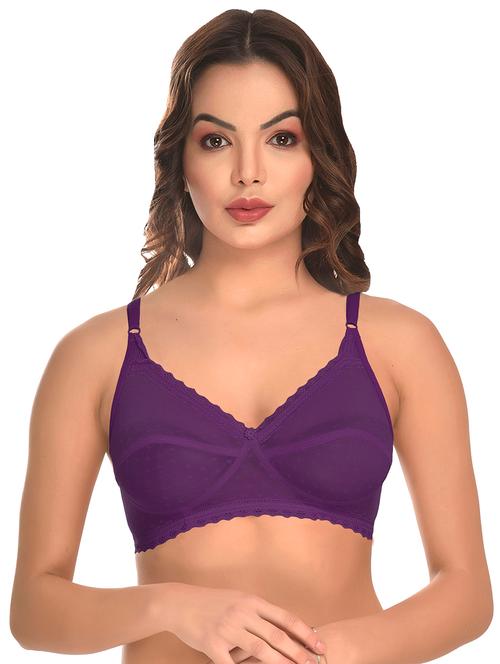 purple net tshirt bra - 19821700 - Very Small Image - 1