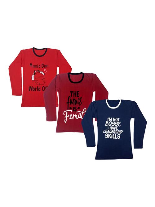 girls pack of 3 regular tee - 19821869 - Very Small Image - 1