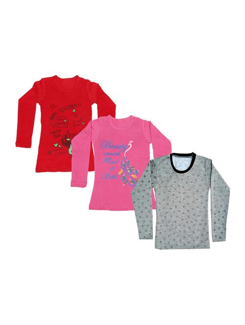 girls pack of 3 regular tee - 19822007 - Very Small Image - 1