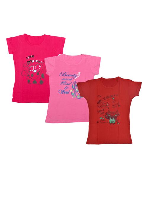 girls pack of 3 regular tees - 19822109 - Very Small Image - 1