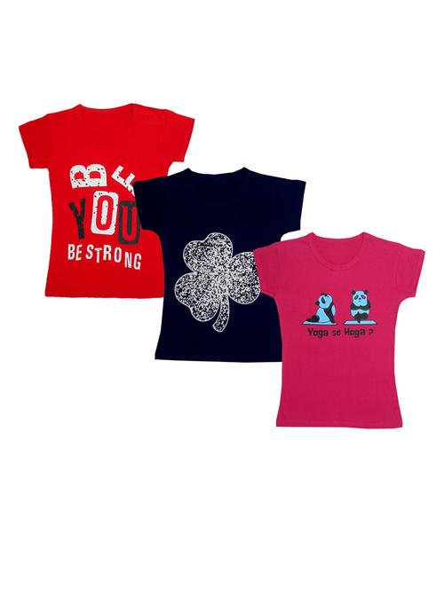 girls pack of 3 regular tee - 19822487 - Very Small Image - 1