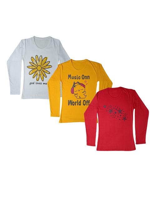 girls pack of 3 regular tee - 19822515 - Very Small Image - 1