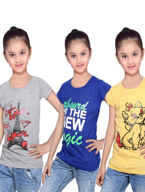 girls pack of 3 regular tee - 19822530 - Very Small Image - 1