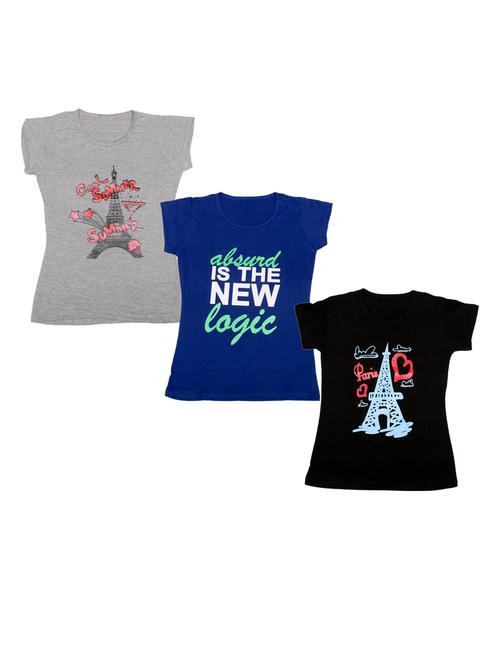girls pack of 3 regular tee - 19822538 - Very Small Image - 1