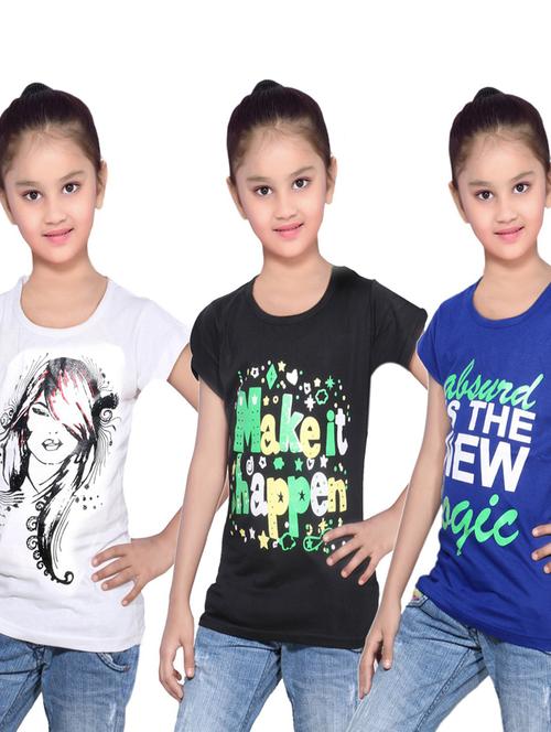 girls pack of 3 regular tee - 19822579 - Very Small Image - 1