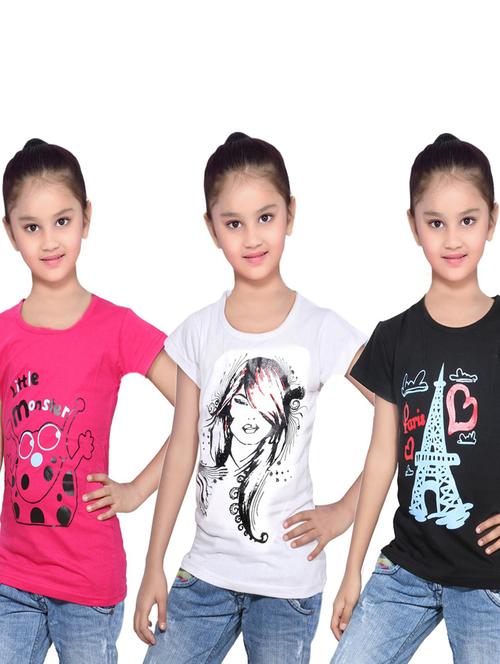 girls pack of 3 regular tee - 19822589 - Very Small Image - 1