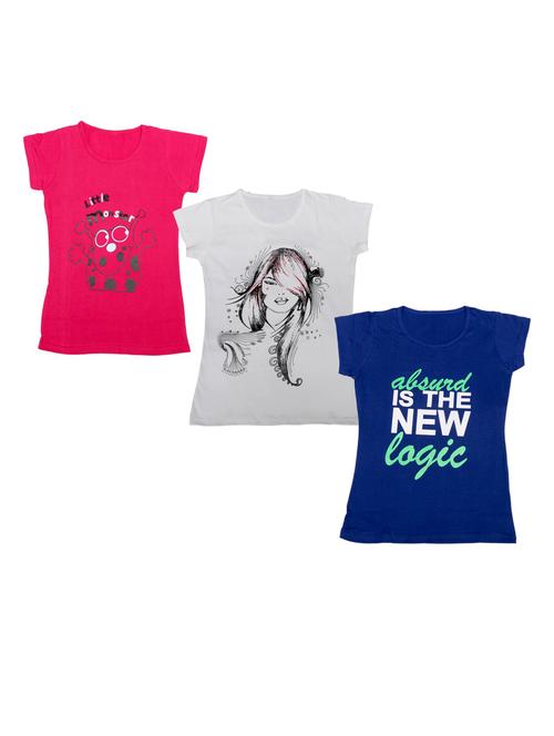 girls pack of 3 regular tee - 19822591 - Very Small Image - 1