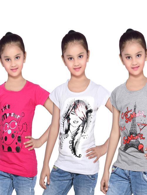 girls pack of 3 regular tee - 19822592 - Very Small Image - 1
